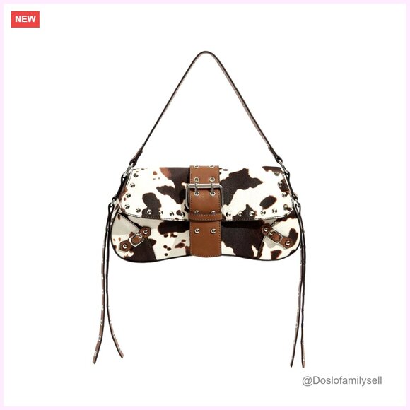 Handbags - PU Leather Hobo Shoulder Bag Clutch Purse Y2K Gothic Punk Style